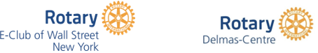 Logo Rotary E-Club of Wall Street New York and Rotary Delmas-Centre